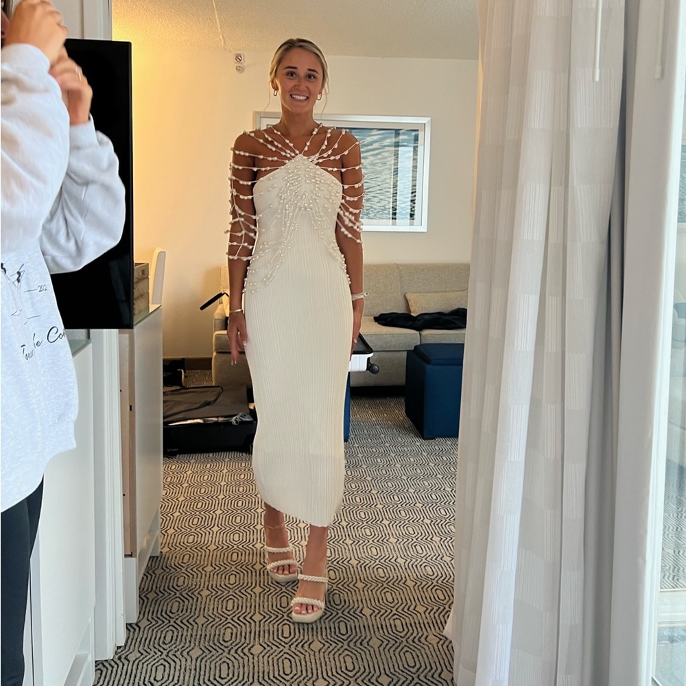 Cult Gaia White Midi Dress